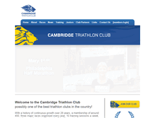 Tablet Screenshot of cambridgetriathlonclub.com